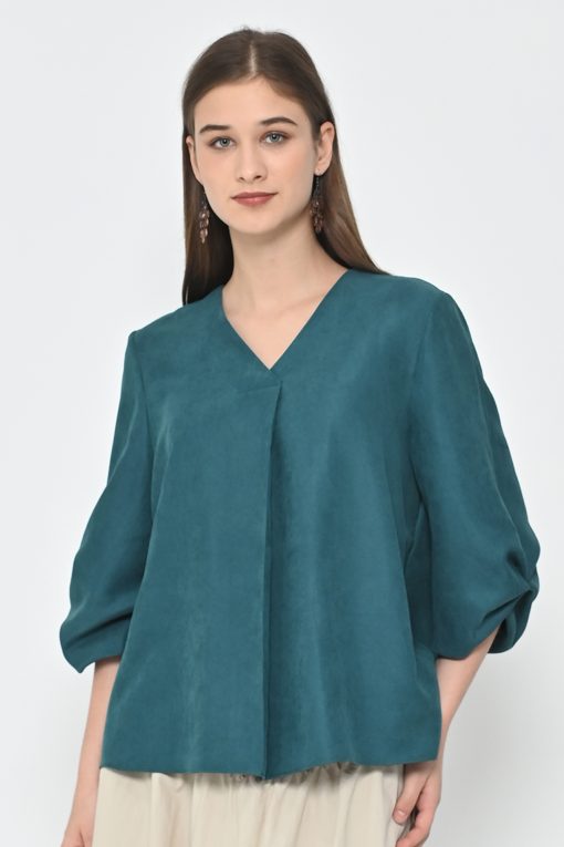 Neu'Mor Luna Pleated Blouse - 791A Tosca