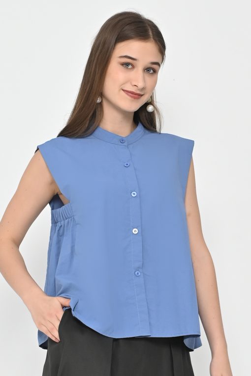 Neu'Mor Minimalist Sleeveless Top - A797 Blue