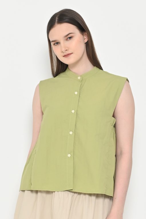Neu'Mor Minimalist Sleeveless Top - A797 Green