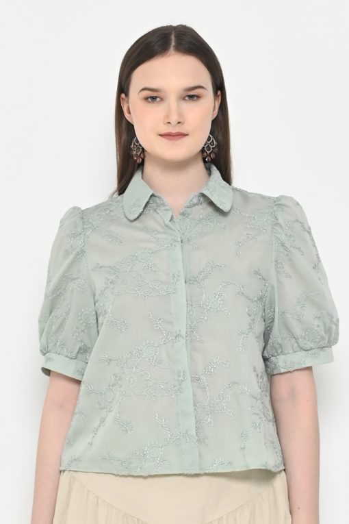 Neu'Mor Top Embroidery Corneli - A798 Green