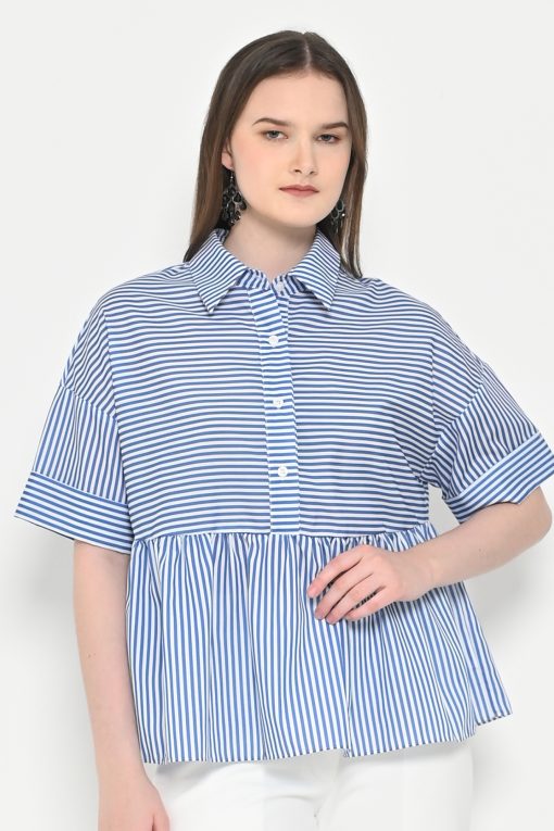 Neu'Mor Baby Doll Shirt - A799 Blue