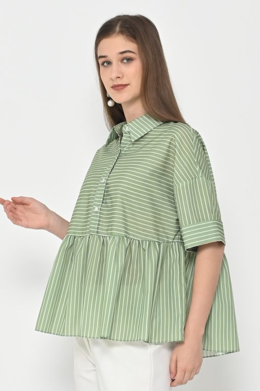 Neu'Mor Baby Doll Shirt - A799 Green