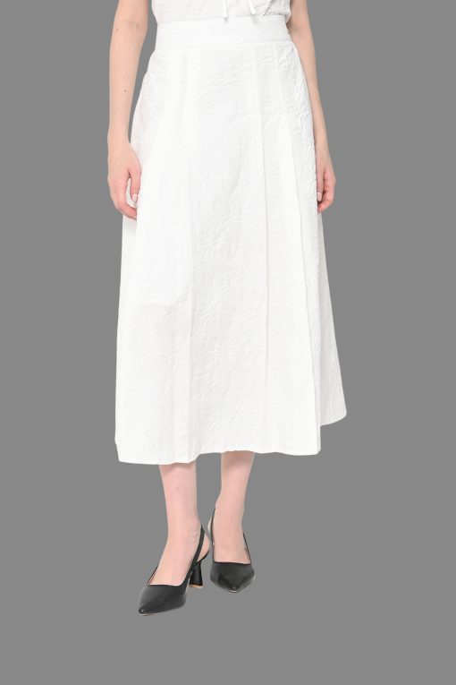 Neu'Mor Chasya Midi Skirt - N316 White