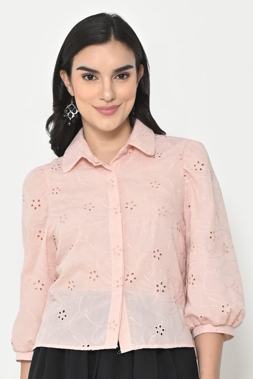 Neu'Mor Top Embroidered - A850 Pink
