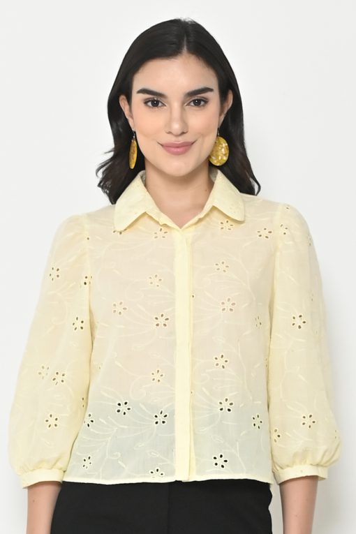 Neu'Mor Top Embroidered - A850 Yellow